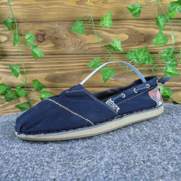Bobs Women's Flat Blue Fabric Sz 6 Medium Used 2025 - Picture 1 of 6